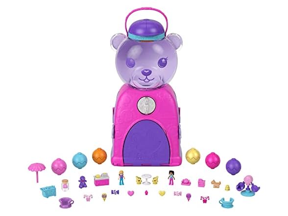 Polly Pocket Travel Toy, Gumball Bear Playset