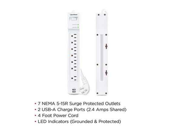 CyberPower P704URC1 7-Outlet Surge Protector