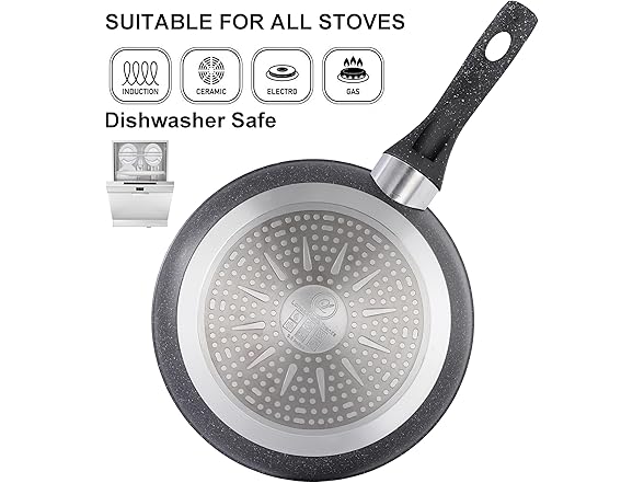 Lorren Home Trends 12" Ceramic Coated Fry Pan