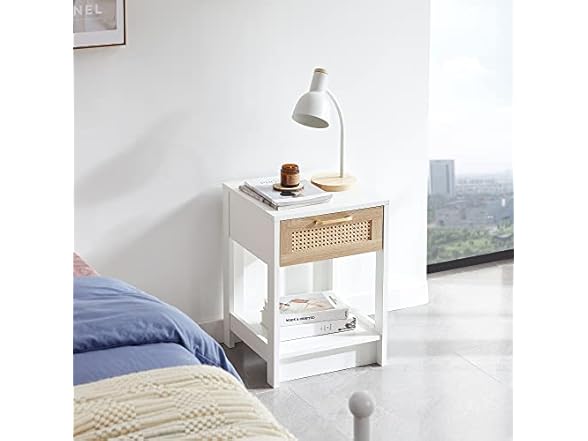 LKJYBG 15.75" Rattan Night Stands with D