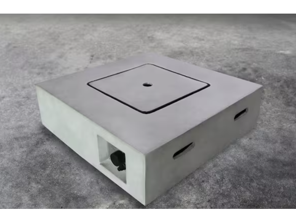 Tunearary 30" Square Concrete Gas Fire Pit Table