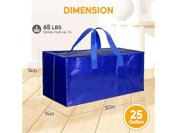 HealSmart 8 Pack Extra Large Moving Bags