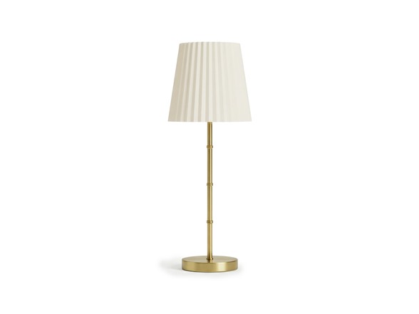 Bamboo Stem Pleated Shade Cream Lamp