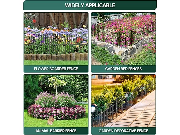 10 Panels No Dig Fence 10.8ft x 17"