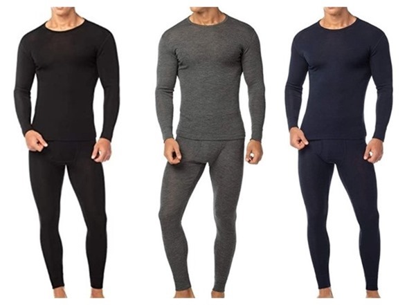 (4PC) Men's Cotton Fleece Thermal Sets