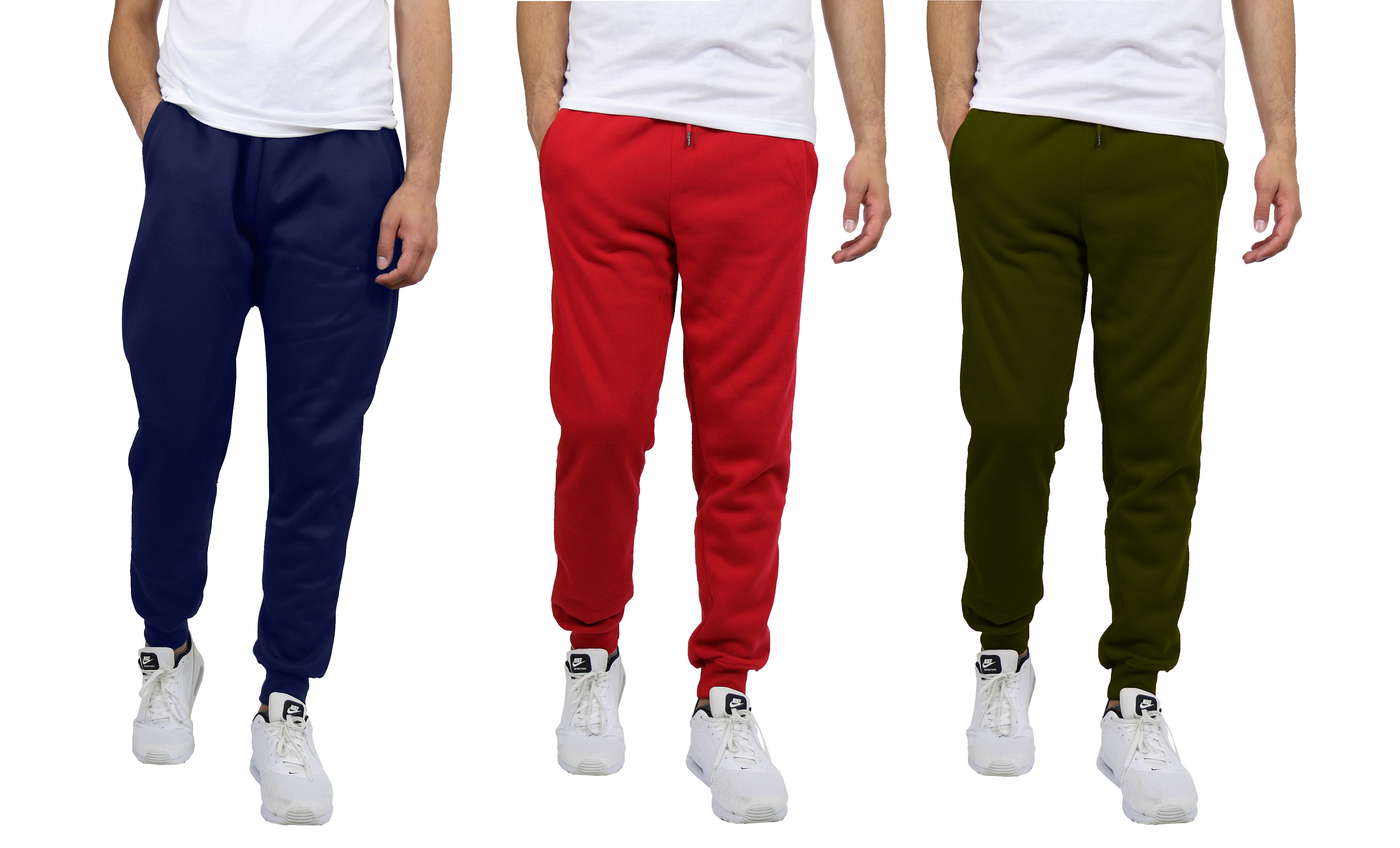 Men's 3PK Fleece-Lined Classic Joggers - Gallery 11