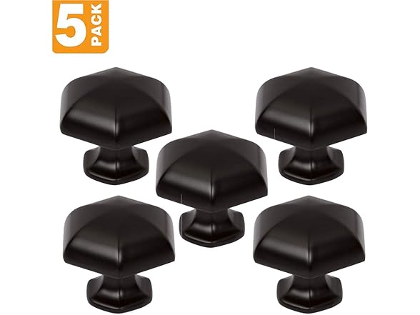 Southern Hills Black Cabinet Knobs - 5PK, Black