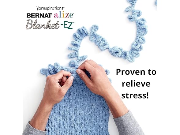 Bernat Alize Blanket-EZ Yarn, Denim Blues