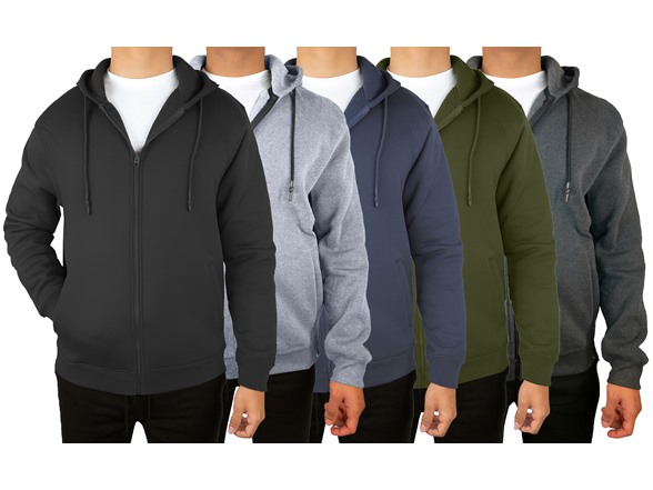 Mens Classic Fleece-Lined Zip Hoodie (M-3XL)