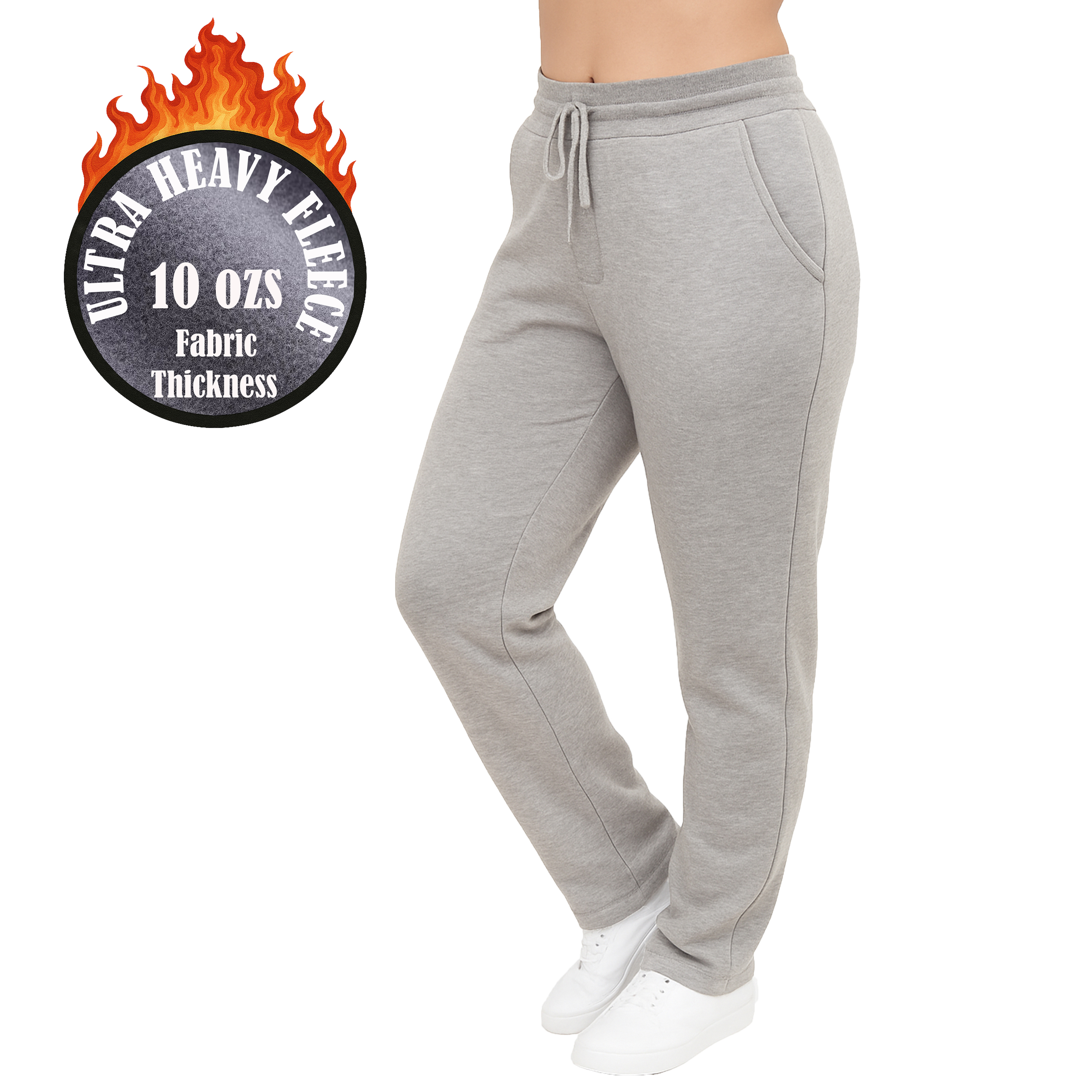 Womens Heavyweight Fleece-Lined Sweatpants (1 or 2pk) - Gallery 22