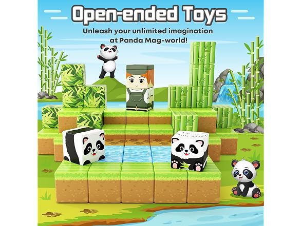 Toylogy Magnetic Blocks Panda STEM 3+