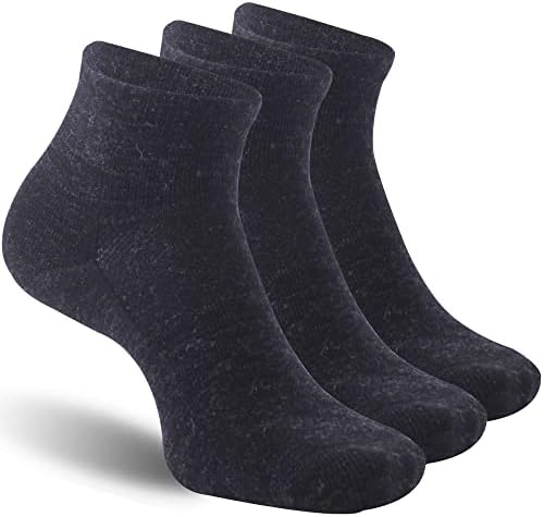 3 Pair Athletic Wool Ankle Socks