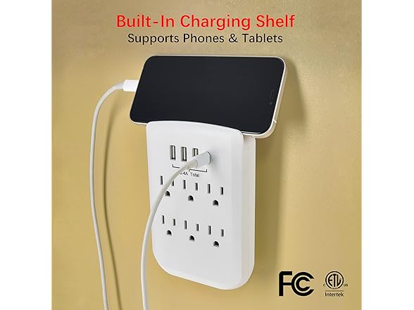 Clear Power 2pack: 6-Outlet Wall-tap