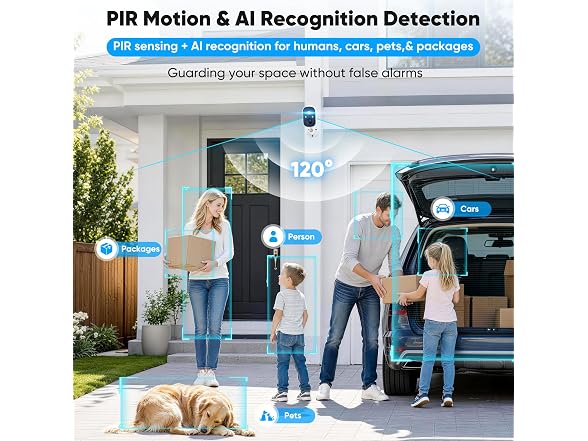 Nikoglly 2 Pack Wireless Outdoor Security Cameras