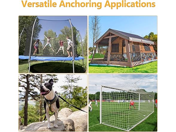 WateryWave 4Pcs Ground Anchors Screw