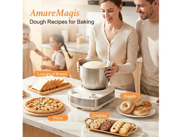 AmareMagis 7.4QT Electric Dough Mixer