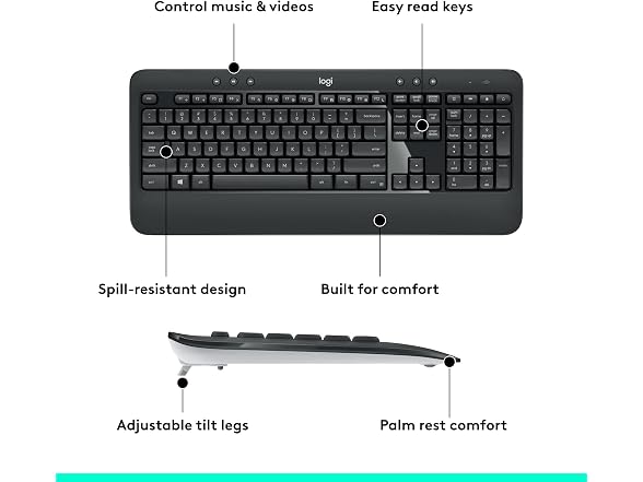 Logitech MK540 Wireless Keyboard & Mouse Combo