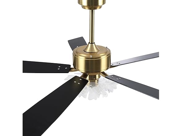 Parrot Uncle F6035GD 52 Inch Modern Gold Fan with Remote