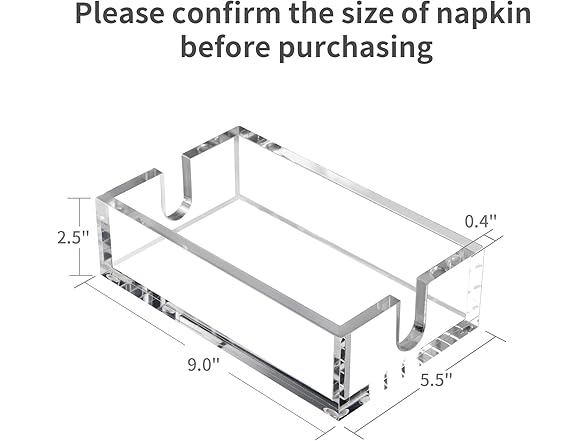 Acrylic Guest Towel Napkin Holder
