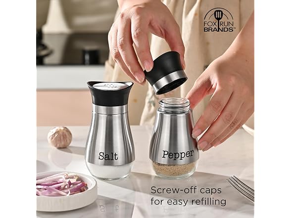 Fox Run Modern Salt and Pepper Shakers
