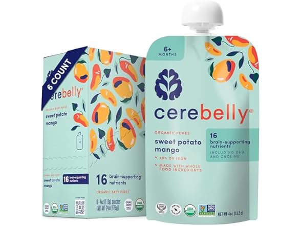 Cerebelly Sweet Potato Mango, 6pk