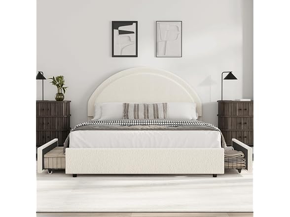 Garvee Full Size Bed Frame with Storage
