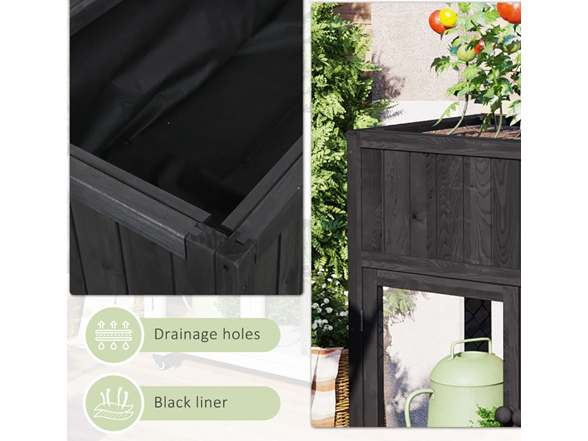 Latitude Run Raised Bed Planter w/ Wheels -Choose Color