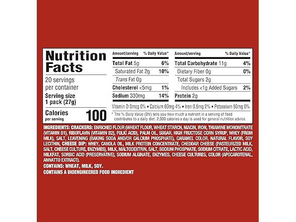 20PK Handi-Snacks RITZ Crackers 'N Cheesy Dip Snacks