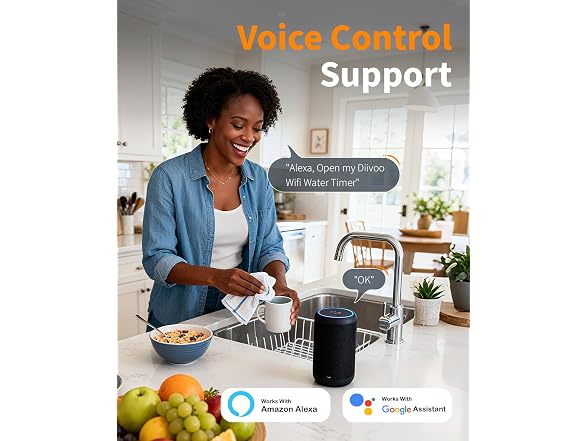 Diivoo 3 Zone WiFi Water Timer