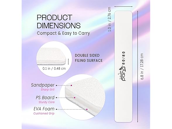 PANA Jumbo Double-Sided Emery Nail File