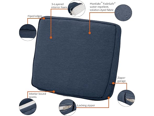 Classic Accessories Montlake Patio Lounge Back Cushion