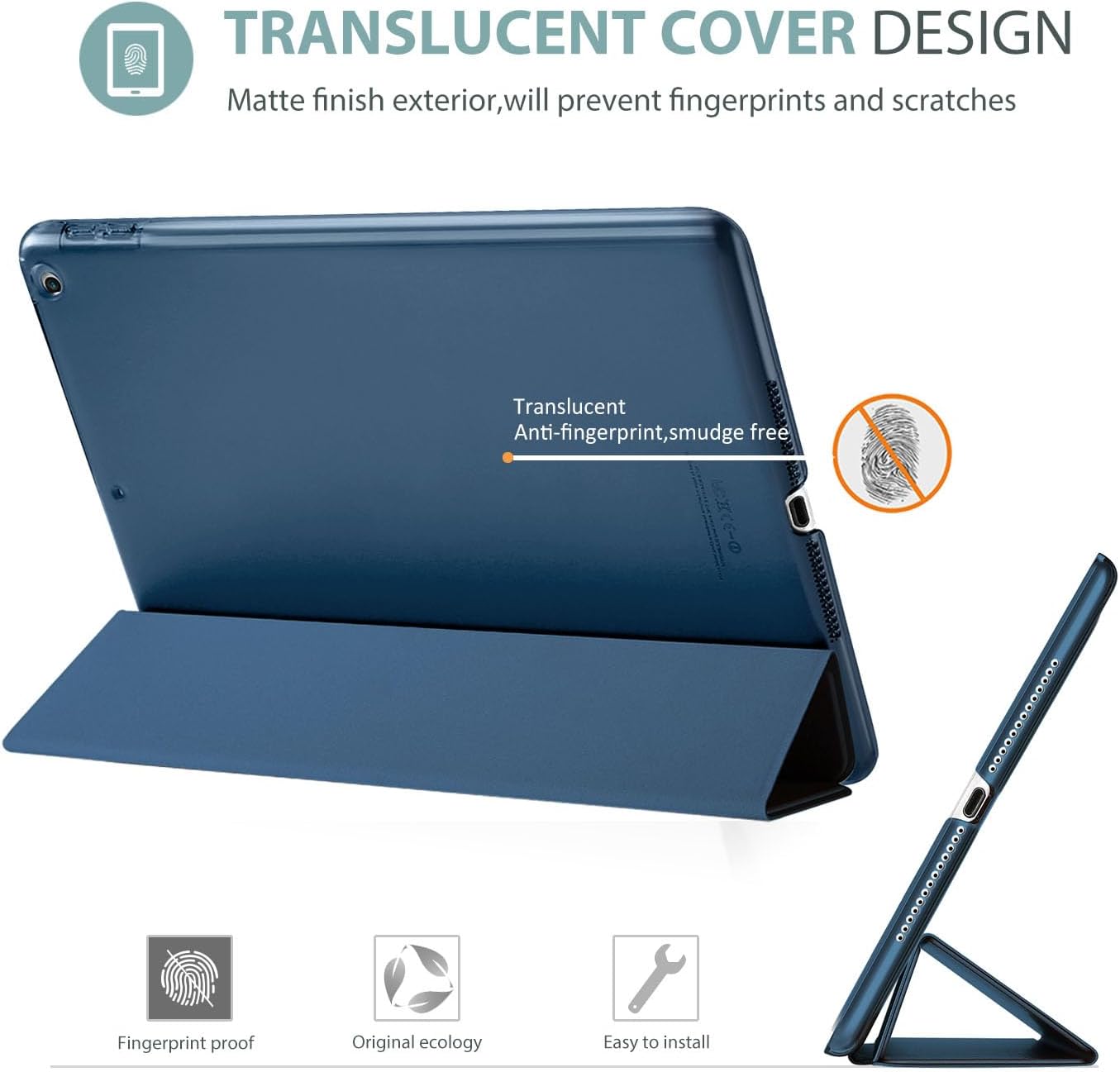ProCase 9.7" iPad Ultra-Slim Stand Case Black - Gallery 9