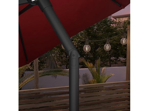 Sunline 9 ft Patio Umbrella with Crank & Pus Brick