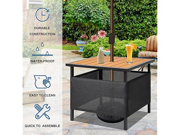 LZRS Square Outdoor Side Table