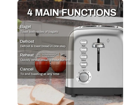 Cook N Repeat Extra-Wide 2-Slice Toaster