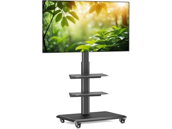 Rfiver Mobile TV Cart Rolling TV Stand