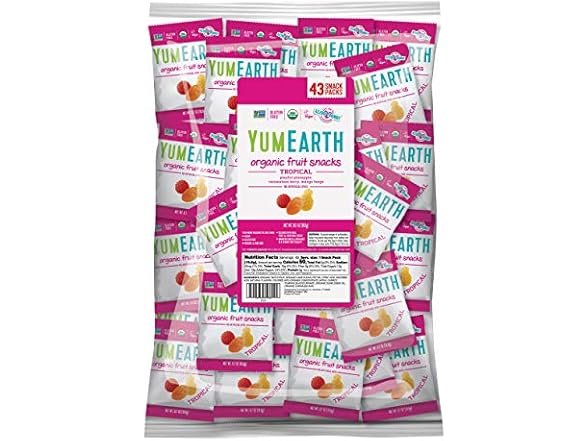 43ct YumEarth Organic Tropical Flavored Fruit Snacks