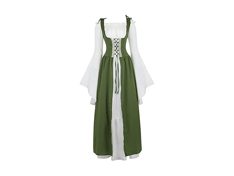 Zhitunemi Women's (XS) Renaissance Dresses Olive