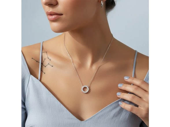 Moissanite Diamond Eternity Necklace