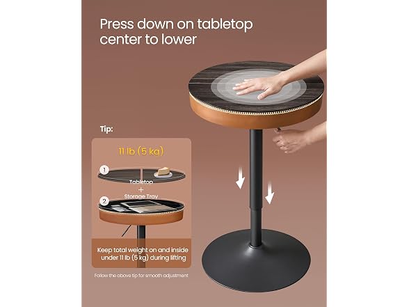 VASAGLE EKHO Collection - Height Adjustable Bar Table