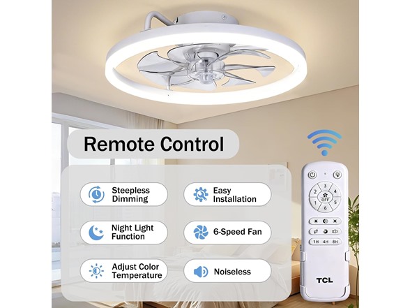 TCL LED Ceiling Fan w/ Remote (Your Choice)
