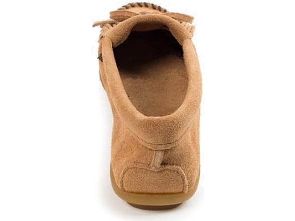 Minnetonka Women's Kilty Suede Hardsole Moccasin