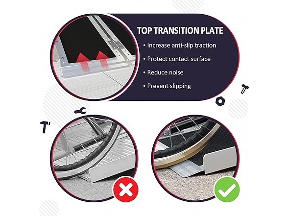 PENSUN 2FT Wheelchair Ramp