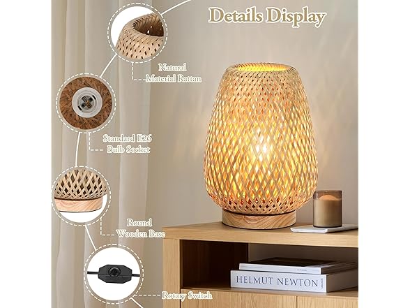 Brightever Rattan Table Lamp