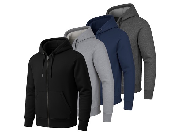Mens Heavyweight Fleece-Lined Tech Zip Hoodie
