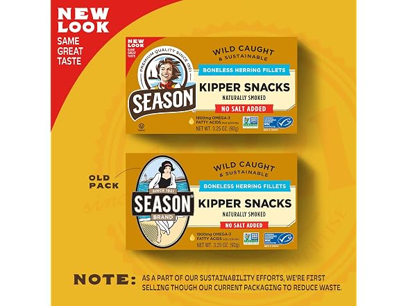 24PK Season Kipper Snacks - Boneless Herring
