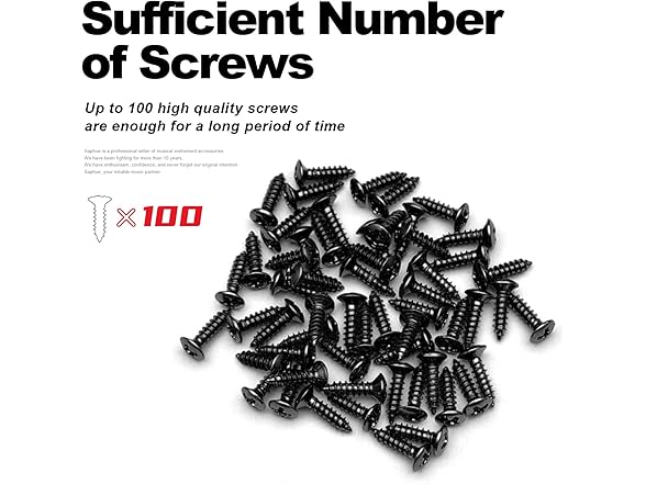 100Pack Guitar & Bass Pickguard Screws
