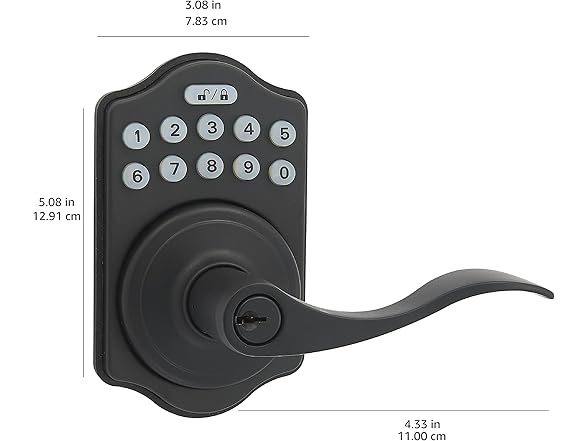 Amazon Basics Electronic Keypad, Matte Black