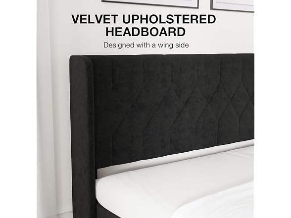 Novilla King Bed Frame, King Bed Frame with Headboard