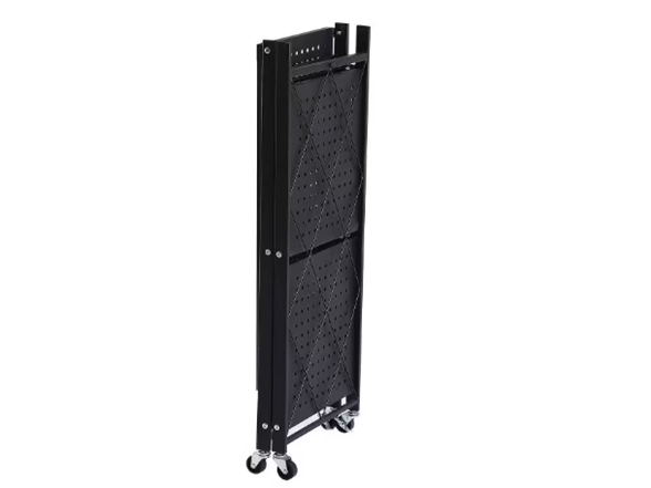 J&V Textiles Foldable 3-Tier Matte Metal Cart